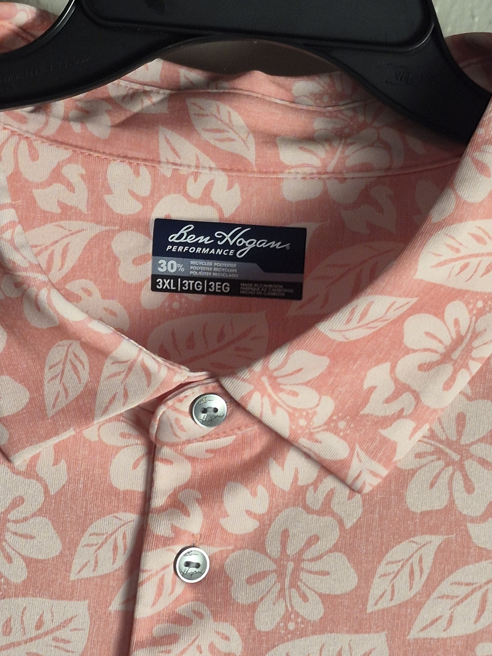 Hogan Coral Floral Performance Polo